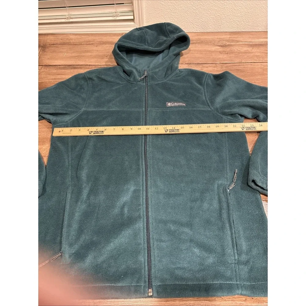 Columbia Full Zip Fleece Hoodie Women's Medium Green - Picture 7 of 10